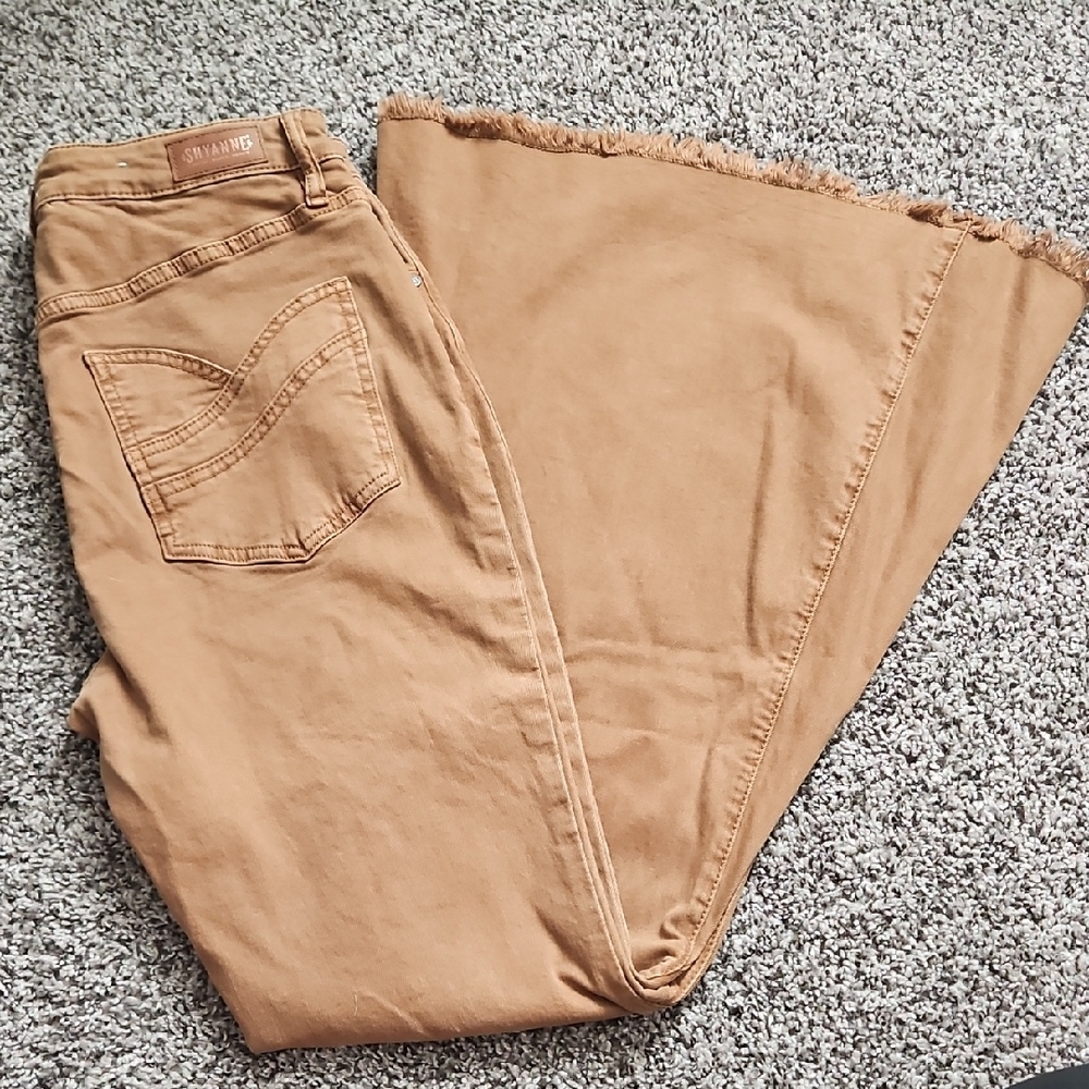 Shyanne Tan Wide Leg Flare Jeans